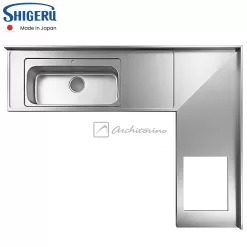 Mặt Bàn Liền Khối Shigeru Inox SUS304 Made In Japan