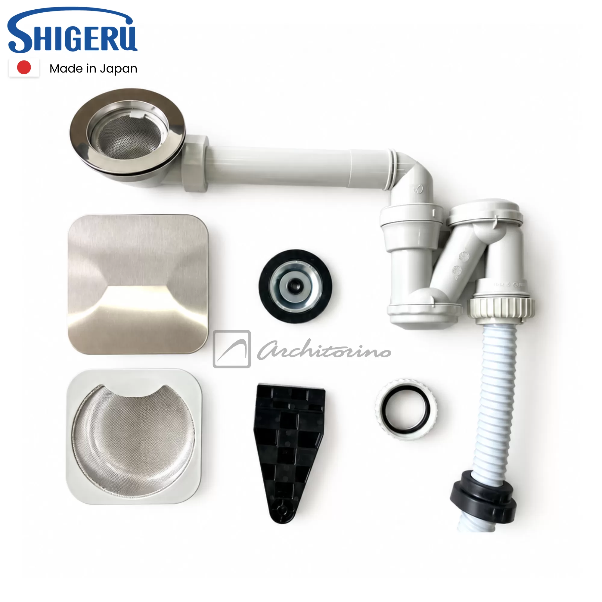 Bộ Xả KAKUHAISUI  – Phụ Kiện Chậu Rửa Bát Shigeru